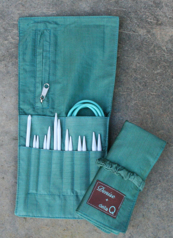 Denise2Go della Q Interchangeable Knitting Needles Sharp Short Tip US 5-10