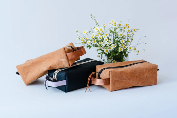 BaerBuilt Boxy Zipper Bag- Large Balck Canvas