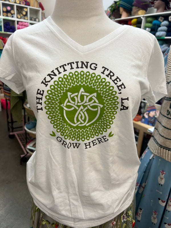 Knitting Tree L.A. V-Neck Tee Shirts