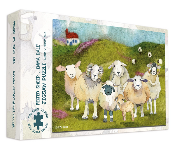 Emma Ball : Felted Sheep 1000 Piece Jigsaw Puzzle