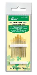 Gold Eye Embroidery Needles (No. 3-9) 235
