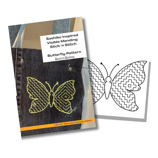Sashiko Inspired Visible Mending Stick 'n Stitch