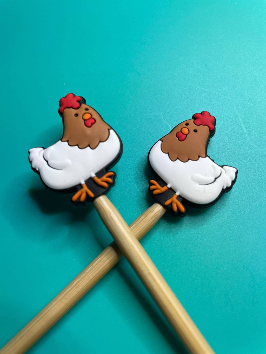 Kawaii Chicken Rooster Farm Animals Silicone Gift for Knitt