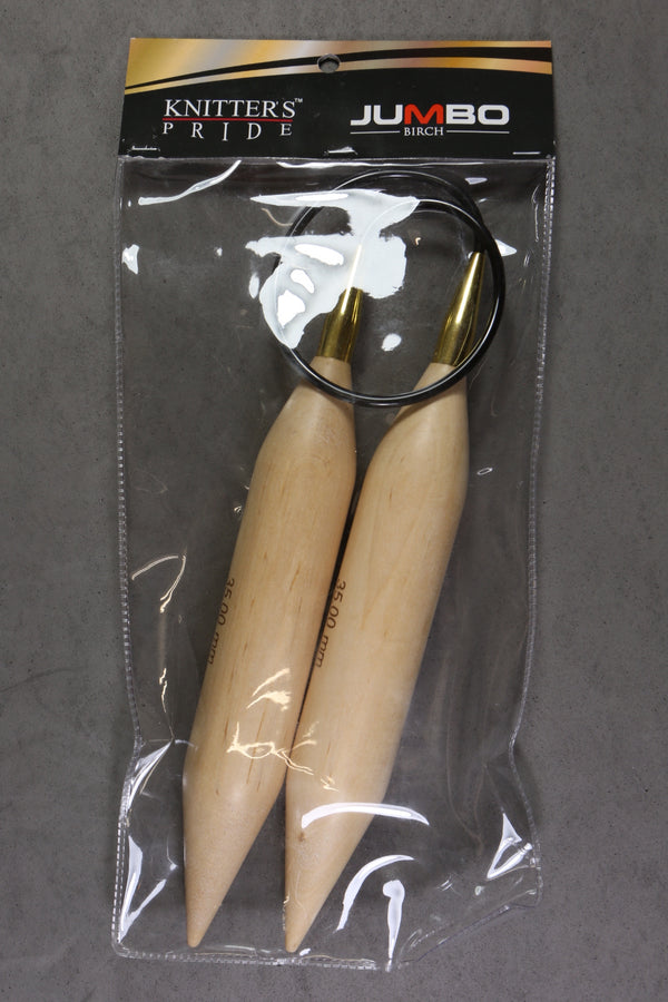 Knitter's Pride Basix Jumbo Birch Knitting Needles 32"