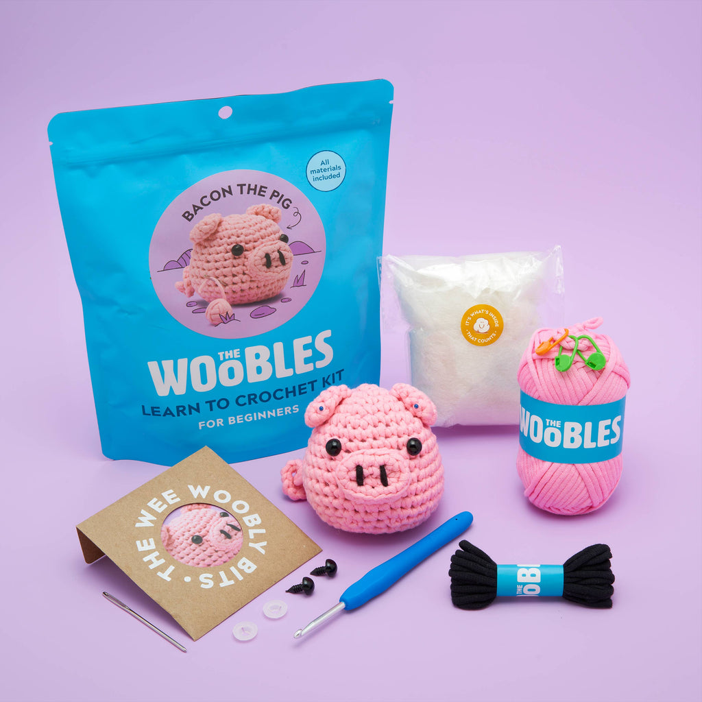 The Woobles - Bacon the Pig Beginner Crochet Kit
