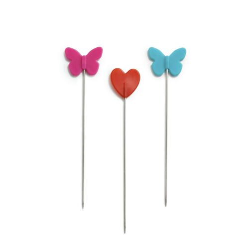 Prym Flathead  Heart and Butterfly Pins